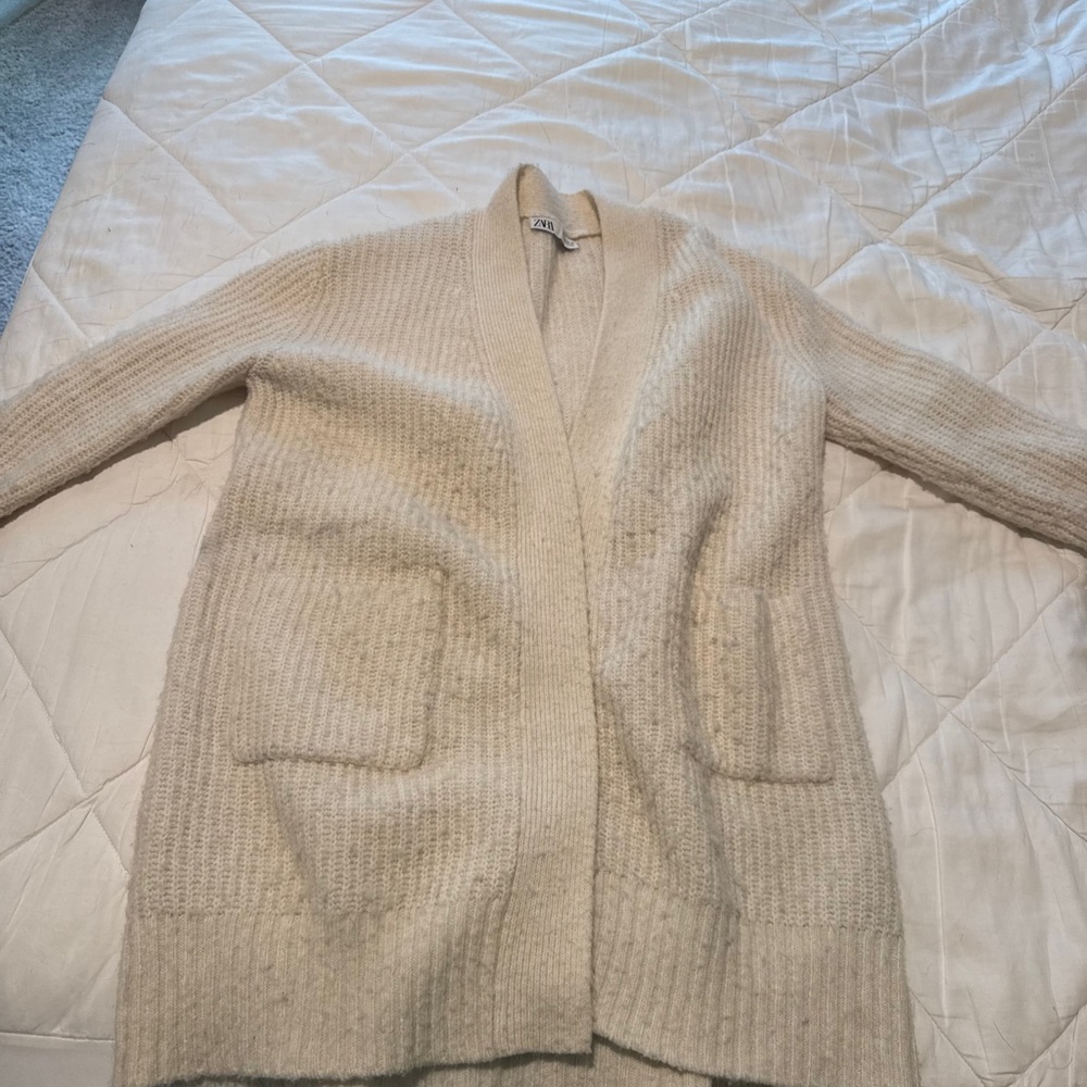 Zara Cream Women's Cardigan